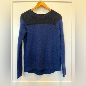 Rebecca Taylor Cashmere Color-block black blue Quit Luxury Old Money Sweater M